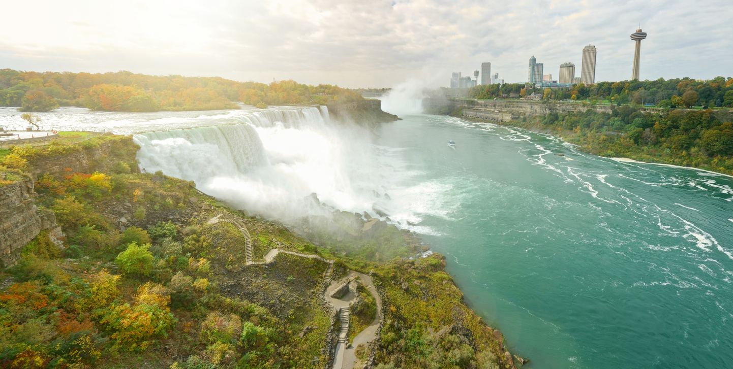 Panoramic Image of Niagara Falls, NY